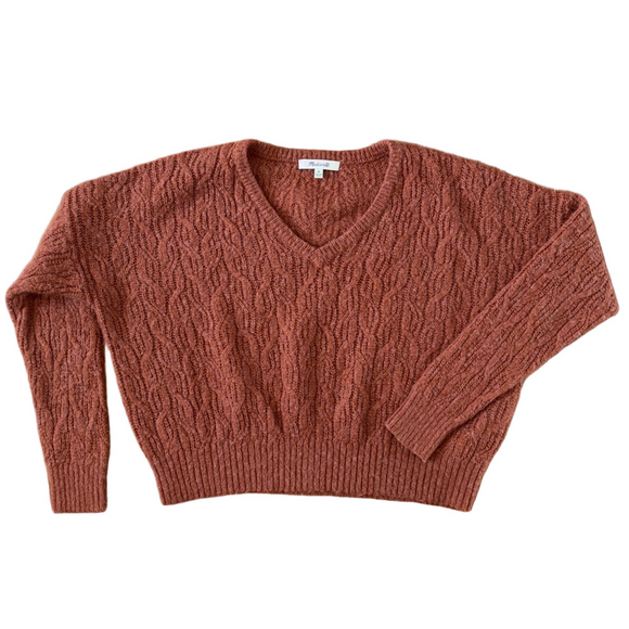Madewell Women's Rust Sweater Alpaca Blend Size Medium - Picture 2 of 7